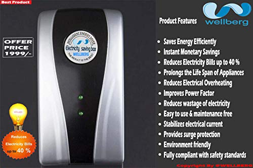 Wellberg Power Saver 100% Legal Safe & Genuine SAVE Electricity & Money superior, digital electricity saving device. ELECTRICITY SAVER reduce your electricity bill upto 50% Save No Wiring Required Maintenance (B07JDK88S5) Amazon Price History, Amazon Price Tracker