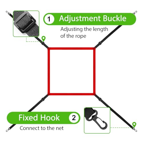 6x6FT Baseball Net, Baseball & Softball Training net with Batting Tee, Strike Zone & Circular Target and Weighted Ball, Portable Design with Compact Storage,Great for Kids - Image 7