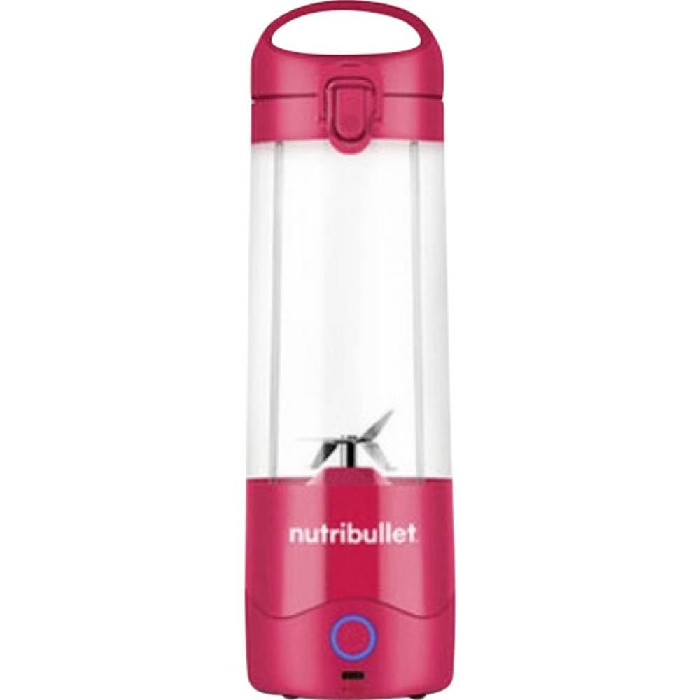 Nutribullet Portable NBP003BP, Frullatore Portatile Con Tazza Isolante Da 475Ml, Lama 4 Punte, Tazza In Tritan, 15 Cicli Di Autonomia, Inclusi Coperchio E Cannuccia, Ricarica USB-C, Rosa - 4