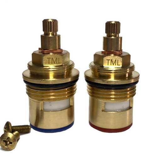 PPI 20 BSP 0.75" X 55mm Vasca Rubinetto Cartuccia Inserto 20 Spline Valvola Ceramica