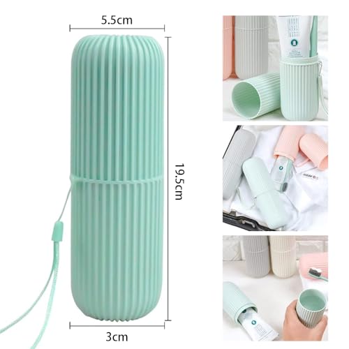 Travel Toothbrush Case, 4 Pcs Ridged Design Portable Toothbrush Case with Carrying Strap - Image 2