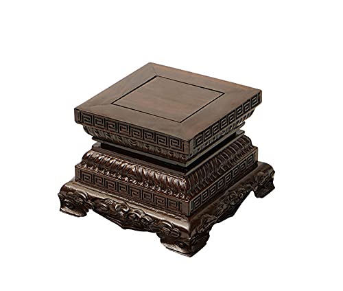 Base de Madera Ébano para Estatua de Buda 6.7x6.7x3.1 in
