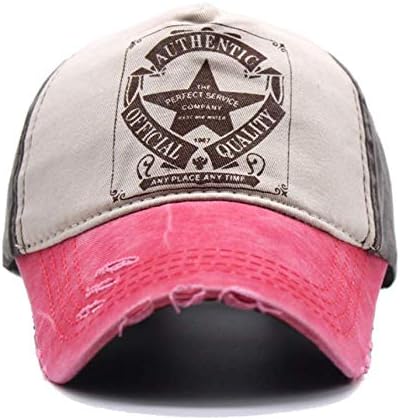 Elwow Men's Distressed Vintage Baseball Cap Sun Hat Driver Cap Washed Trucker Cap with Adjustable Strap - Image 2