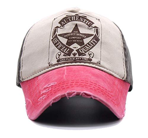 Elwow Men's Distressed Vintage Baseball Cap Sun Hat Driver Cap Washed Trucker Cap With Adjustable Strap (Color 2, One Size) #TOP1