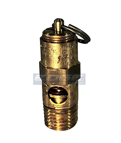 Conrader Brass ASME Approved Safety Valve, 200 psi Set Pressure, 1/4