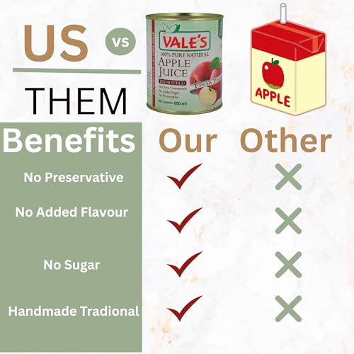 Image of Apple Juice Pure Unfiltered 100% Natural-No Added Sugar-Not From Concentrate-Prepared From Fresh Pressed Apples 850 Ml