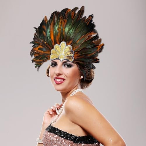 Coiffe indienne à plumes pour cheveux bandeau idéal pour soirée rétro - 7