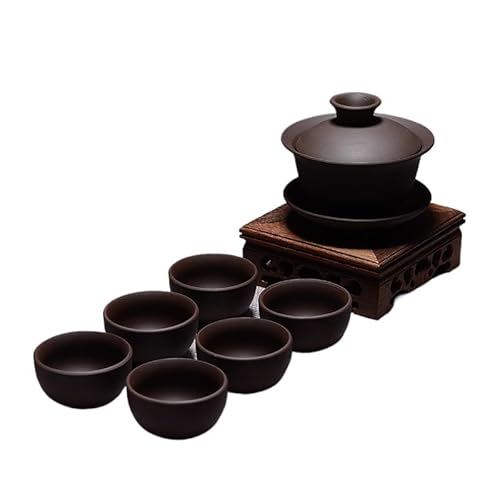 タイトル:軽量折りたたみ傘日傘UVカット99%遮光撥水5段階調整コンパクト収納便利晴雨兼用丈夫耐久性携帯用防水風対策 (デフォルト,蓋碗7頭(紫泥))