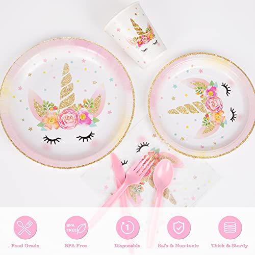 Decorlife FTL-QDA183 Unicorn Plates And Napkins Set Serves 16 thumb #3