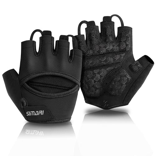 SIMARI Workout Gloves for Women Men with Full Palm Protection Strong Grip Cushion Impact Breathable Suitable for Gym Training Kayaking Weight Lifting Exercise Fitness Cycling (Size Medium)