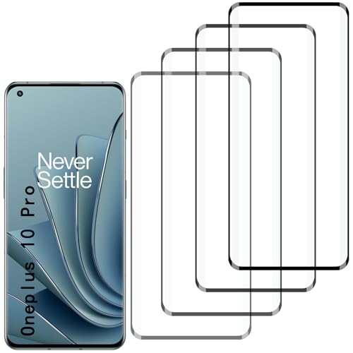 JxVrennzik [4 Pack] Tempered Glass Screen Protector for OnePlus 10 pro