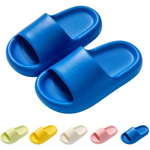 Cloud Slides for Kids丨Shower Slippers Bathroom Pool Sandals丨Boys Girls Comfy Thick Sole Slippers丨Summer Non-Slip Beach Shoes