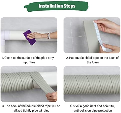Indoor Cable Cover Channel - 2m Pipe Concealer for Bathroom & Kitchen, Protects Gas Lines & Sewer Pipes, Durable Ducting Solution for Neat Home Organization