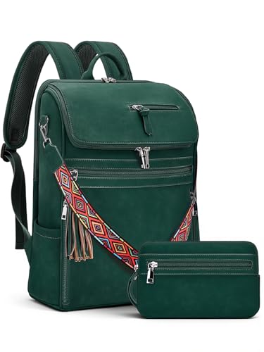 SYTRAH Leather Laptop Backpack Women