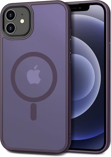 Image of iPhone 12 /12 pro Magsafe Hard Back Case | Matte Design & 360 Protection | Military-Grade Apple iPhone 12 /12 pro Cover | Strong Magnet Back - Purple