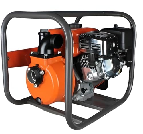 Image of BS-30 Petrol Water Pump Set | 8 HP, 212 CC 4-Stroke Air Cooled Engine | 3-Inch Inlet /Outlet, 8 Meters Suction | Heavy-Duty Metal Body for Agriculture & Irrigation (Orange)