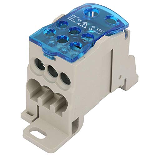 UKK-125A Din Rail Terminal Block Distribution Box Electric Wire Connector Universal Power Junction Box with Protective Cover