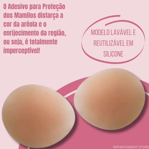 Kit protetores de mamilo silicone e tecido | Adesivo tapa peito protetor de seio |DEPARTAMENT STORE