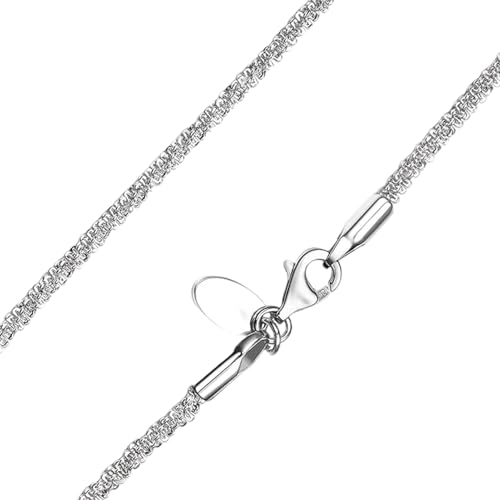 Diversi modi per indossarlo: Women collana argento 925 donna può essere indossato da solo, oppure puoi aggiungere il tuo ciondolo preferito, e puoi anche indossarlo in più strati, diventando il fulcro della folla.