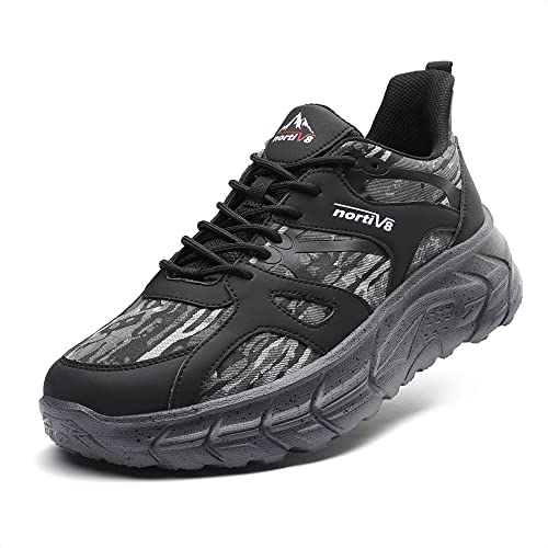 NORTIV 8 Herren Laufschuhe Turnschuhe Leichte Walking Casual Sneakers Walkingschuhe SCHWARZ SNUO223M-E Größe 42 (EUR) Cover