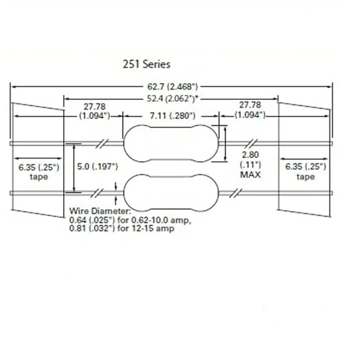 Fusible vert 62mA axial protégez vos micro-circuits contre les surintensités 125V 5pcs - 4