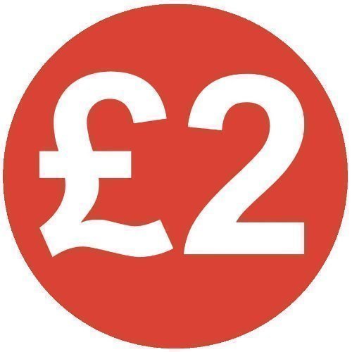 Audioprint Ltd Small 13mm £2 Price Stickers - 100 Pack