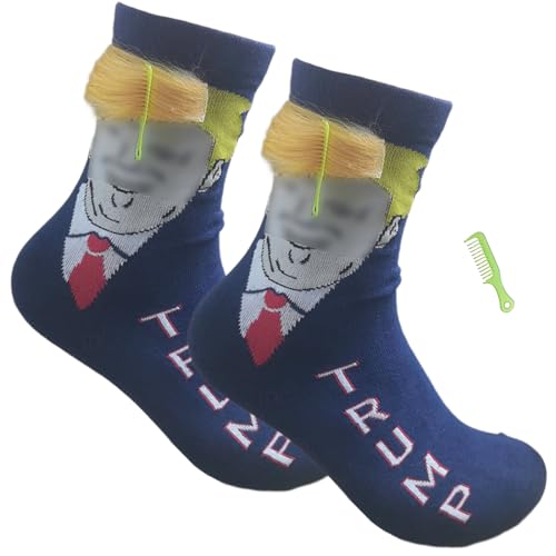 ZEXOWIJ Calcetines Trump Novedosos, Unisex divertido regalo calcetines novedad, Divertidos y Lindos (Estilo 5)