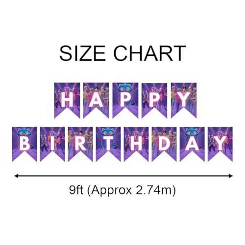 Image of Wanna Party Korean Pop Band Theme Birthday Banner - Korean Pop Party Decoration Banner for Kids, Teens & Fans | Stylish Birthday Backdrop for Celebration Party Supplies