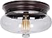 Craftmade 35051-OBG Yorktown Victorian Round Glass Semi Flush Ceiling Lighting, 1-Light, 60 Watts, Oiled Bronze Gilded (13"W x 15"H)