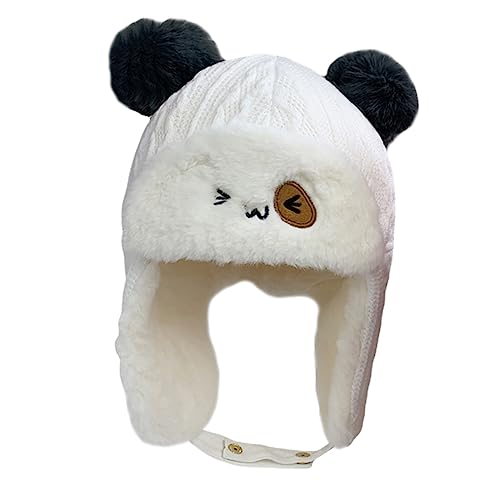Warm Boys and Girls Winter Hat Earmuffs Boys Girls Fur Hat for Newborn Months White