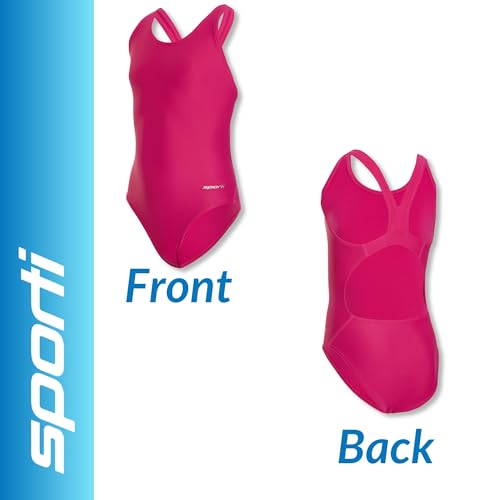 Image of Sporti Wide Strap Athletic One Piece Swimsuit for Women - Graphic Design Pattern - Swim Team Bathing Swimsuit for Competiton