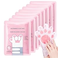 Handmaske 4 stück Handpflege Handschuhe, Peeling-Handmasken Für Sehr Trockene Hände, Feuchtigkeitsspendende Hand Maske mit Niacinamid & Ziegenmilch, Exfoliating Gloves Hand Maske (4)