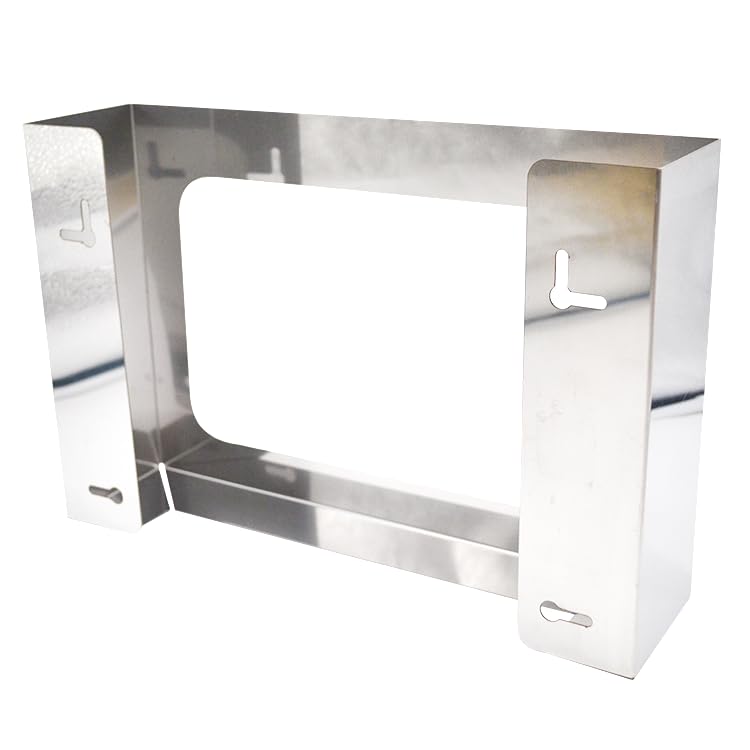1 Pack Commercial Grade Stainless Steel Triple Box Glove Dispenser Tissue Box Holder W15 x D3.8 x H10/Two-Way Keyhole for Vertical Horizontal Loading Adjustment/Wall Mounting Screw Included