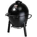 Char-Griller® AKORN® Jr. Portable Kamado Charcoal Grill and Smoker with Cast Iron Grates and Locking Lid with 155 Cooking Square Inches in Black, Model E56714