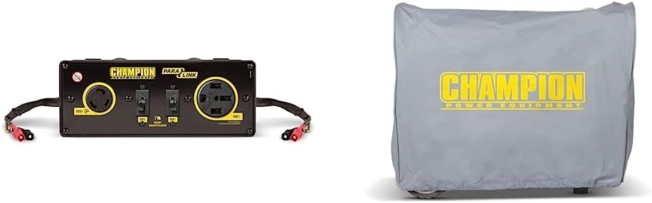 Champion 50-Amp RV Ready Parallel Kit for Linking Two 2800-Watt or Higher Inverter Generators & Storage Cover for 3000-Watt or Higher Inverter Generators