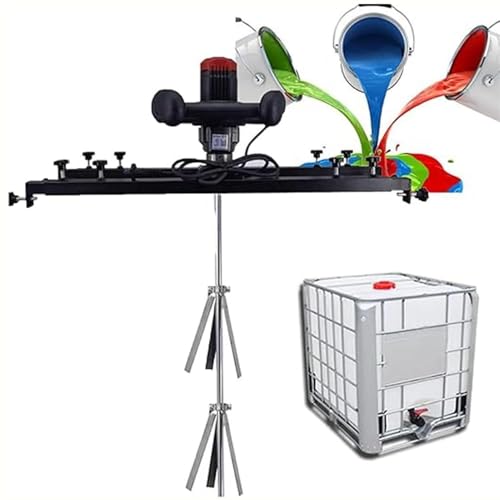 3000W Electric Tank Mixer Machine,Commercial IBC Paint Mixer with Support Blade Folding Propeller and Suspension Stainless Steel Rod,Folding Propeller for Ink Dissolver Agitator