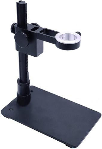 USEEV Microscope Adapter Aluminum Alloy Stand USB Microscope Stand Holder Bracket Portable Foothold Table Frame for Microscopio Repair Soldering
