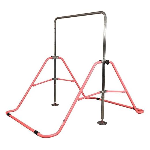 Signature Fitness Gymnastics Bar for Kids Height Adjustable Horizontal Kip Bar Folding Gymnastics Junior Training Bar