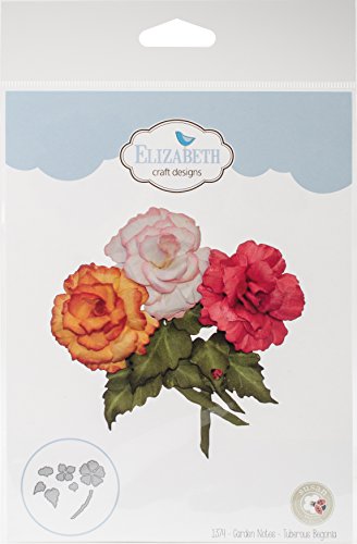 Elizabeth Craft Designs 1374 Metal Die Garden Notes Tuberous Begonia