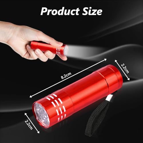 flintronic 3 Pack LED Small Torch, Small Pocket Flashlight with 9 LEDs, Aluminium Kids Torches, with Lanyard, Super Bright, for Kids Adult Camping Hiking Outdoor Gifts, Batteries Included - Image 2