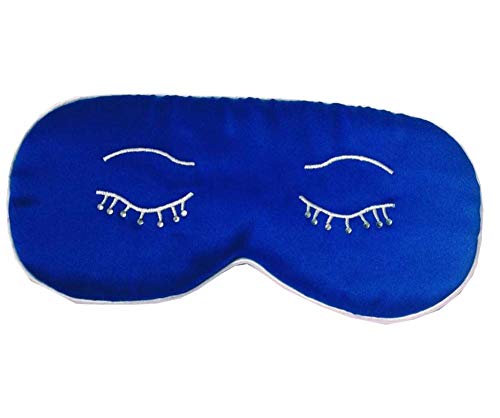 Double Sided Silk Eye Mask Lovely Personality Eyeshade Sleep Eye Mask Blue Eyes