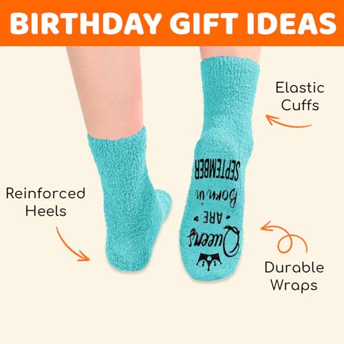 Image of HAPPYPOP Women Queen Birth Month Socks - Month Birthday Gifts, Socks for Her Female in Green
