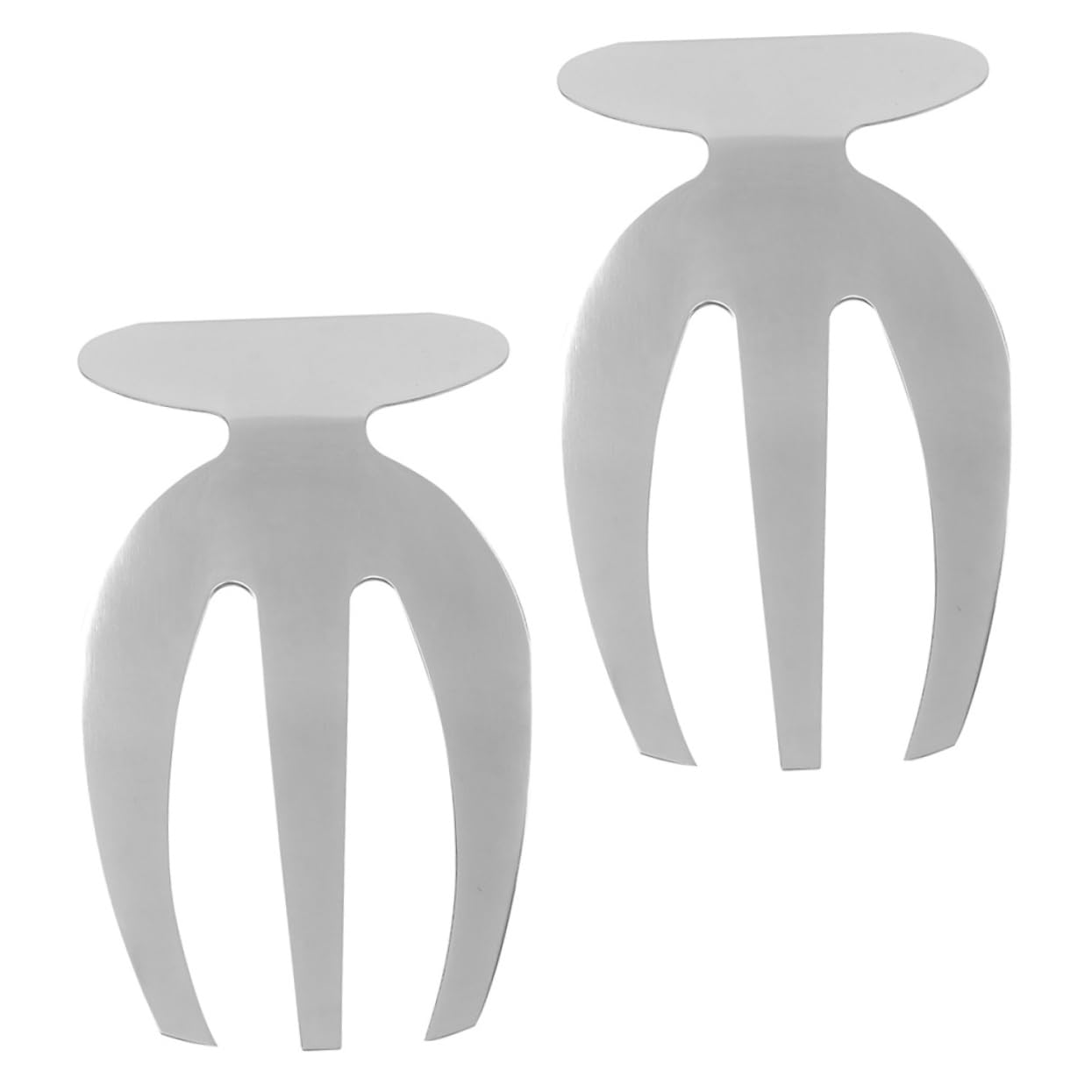 MOLUCKFU 2pcs Stainless Steel Salad Claw Silver Veggie Pasta Salad Claws Salad Server Salad Tongs Olive Salad Hands Salad Fork Salad Serving Utensils Salads Salad Serving Fork Home Fork