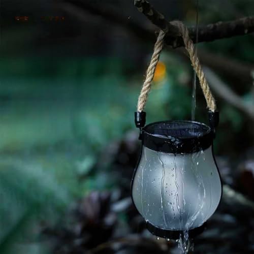 Farol solar de exterior con llama impermeable y diseño recargable para decorar el jardín 3