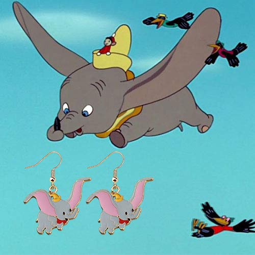 MAOFAED Elephant Present, Elephant Lover Present, Cartoon Lover Gift, Dangle Earring for Her(Elephantearring)3