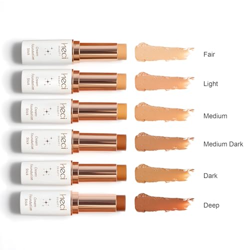 Image of HECI BEAUTY Tinted Foundation Stick, Balm to Cream Foundation with Light to Medium Coverage, Infused with Hydrating Ingredients,Deep, 0.25 oz
