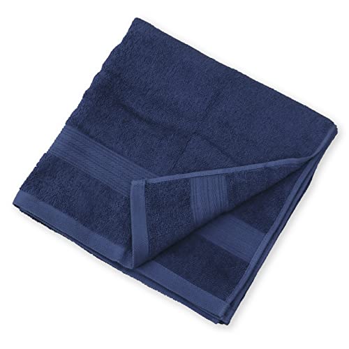 D's collection ホテルタイプ ふんわりやわらか バスタオル 60×120cm ネイビー1枚