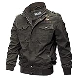 Tipo de patrón: Sólido Chaqueta de Manga Larga de los Hombre Lavado Chaqueta Militar Gran tamaño Escudo Transpirable táctico BaZhaHei Invierno Abrigo Casual con Capucha de Lana Capa Jacket Parka Pullover