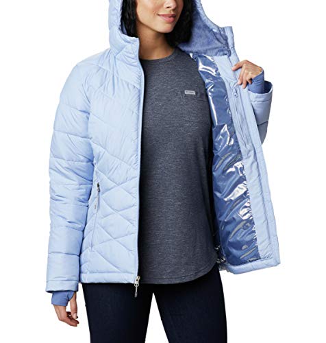 Image of Columbia Women's Omni-Heat Reflective Heavenly Hooded Hiking & Trekking Down Standard Length Jacket
