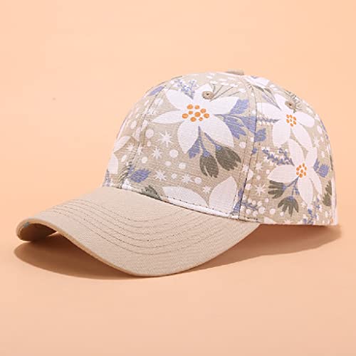 Casquette de baseball femmes brodée fleur : chapeau de soleil été